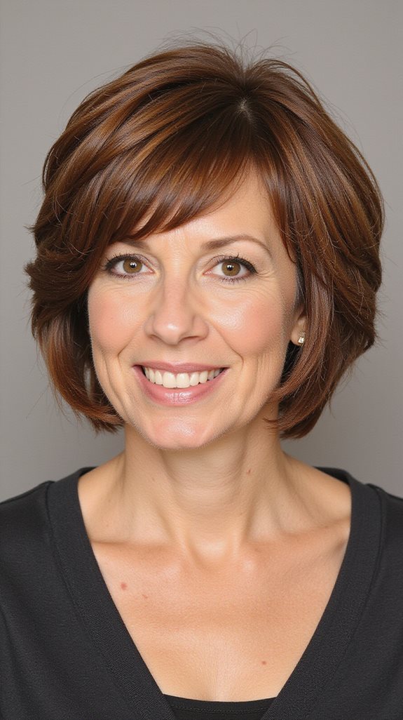 voluminous layered bob hairstyle