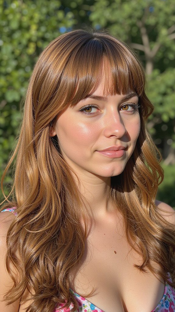 warm caramel balayage highlights