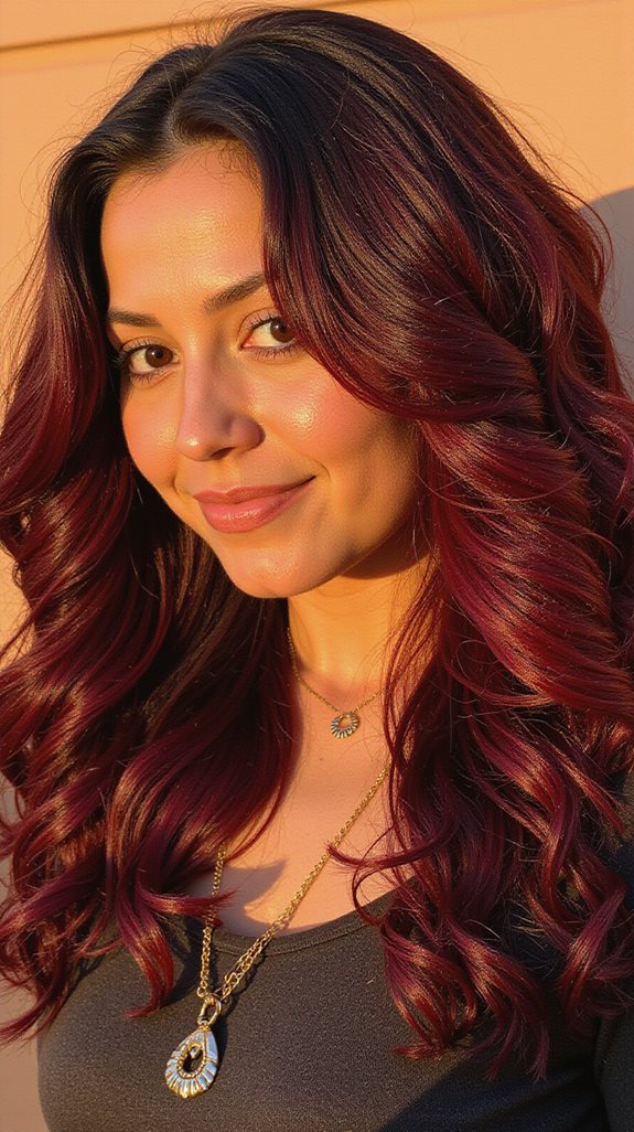 warm cherry cola hair