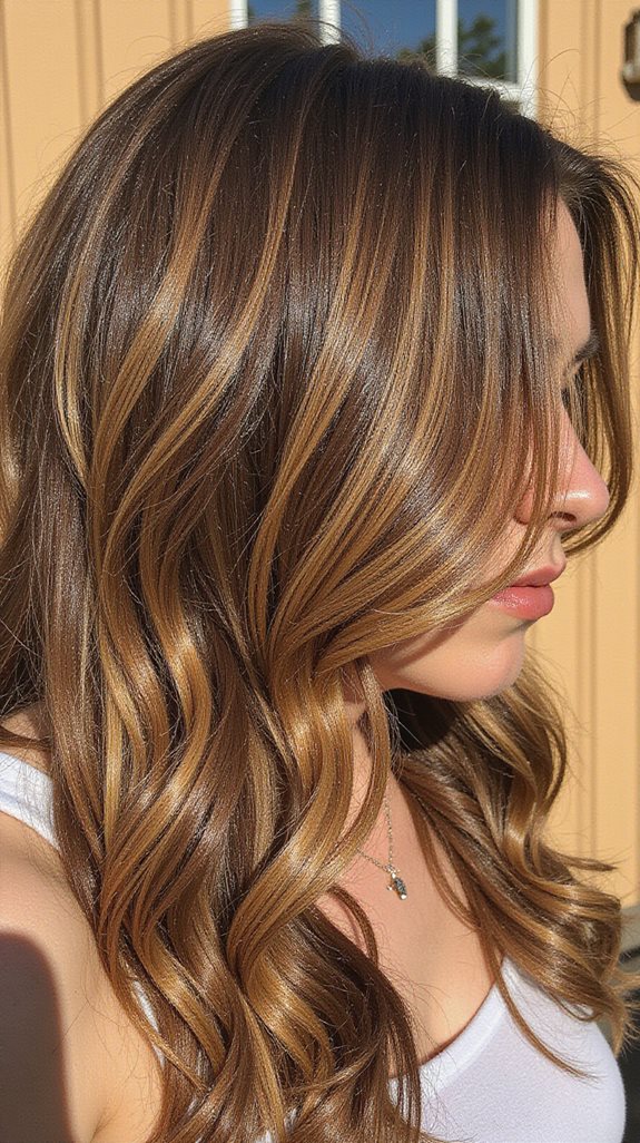 warm honey balayage technique