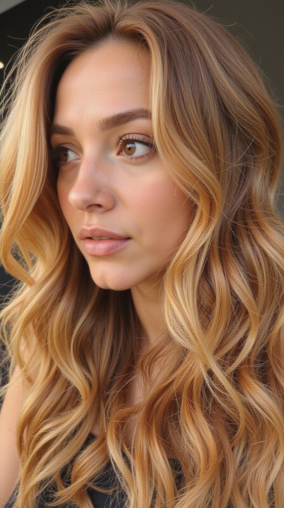 warm honey blonde highlights