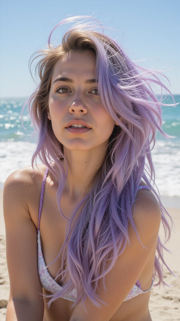 whimsical lavender summer hair