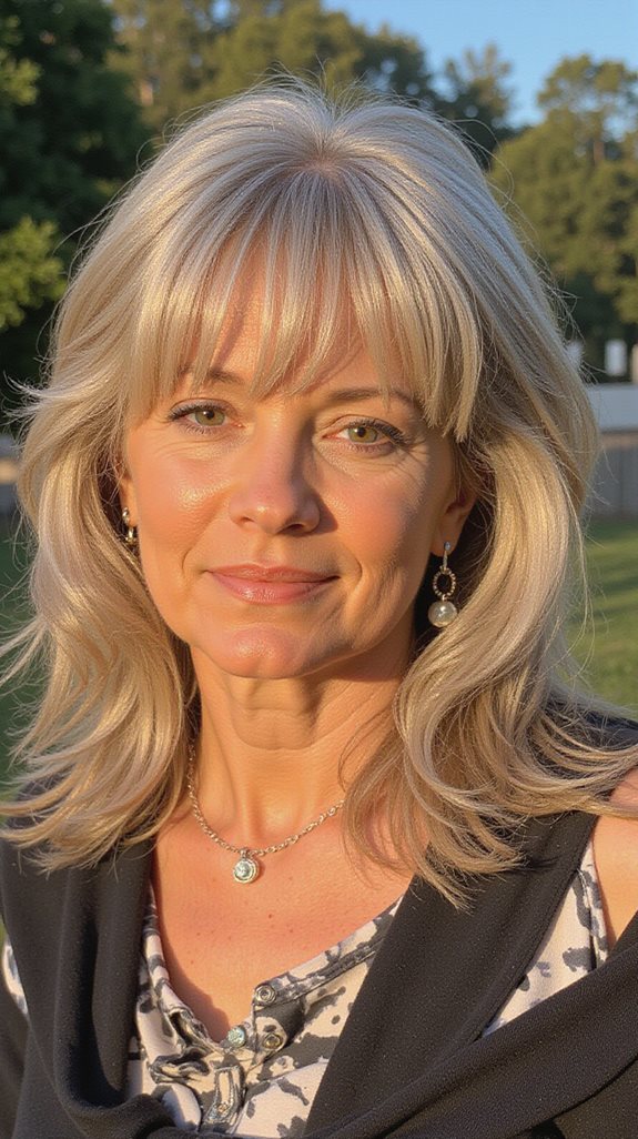 wispy bangs for mature hairline