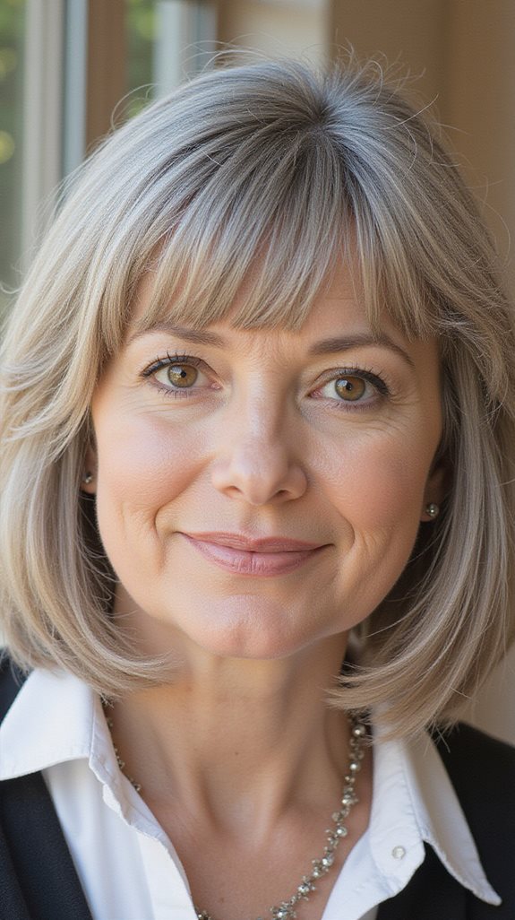 youthful wispy bangs style