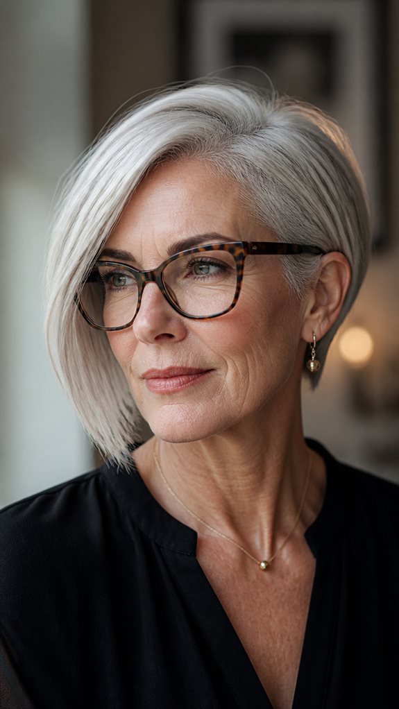 asymmetrical bob for angular frames