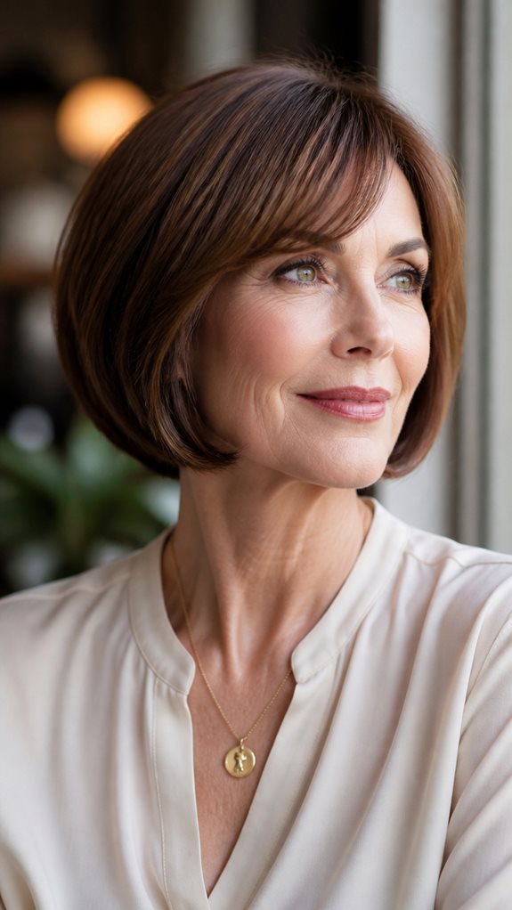 bangs enhance neck length cuts