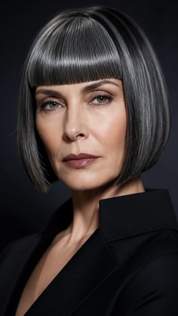 bold blunt bangs styling tips
