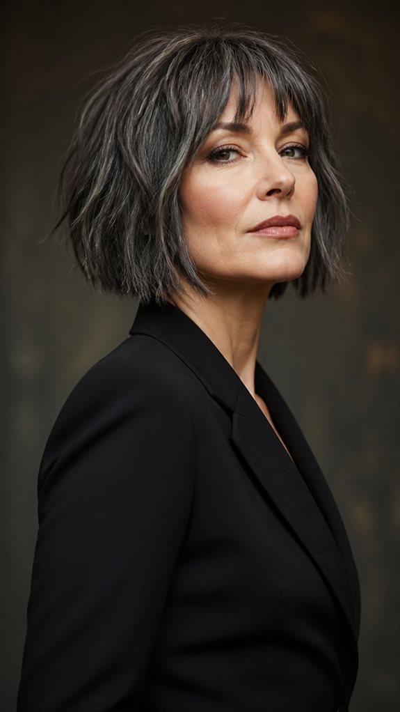 edgy textured choppy bob