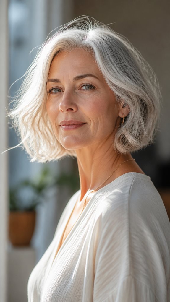 effortless air dry bob hairstyle