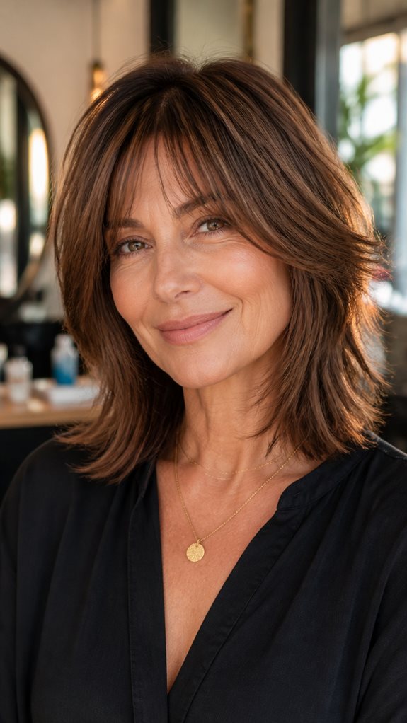 effortless collarbone length shag