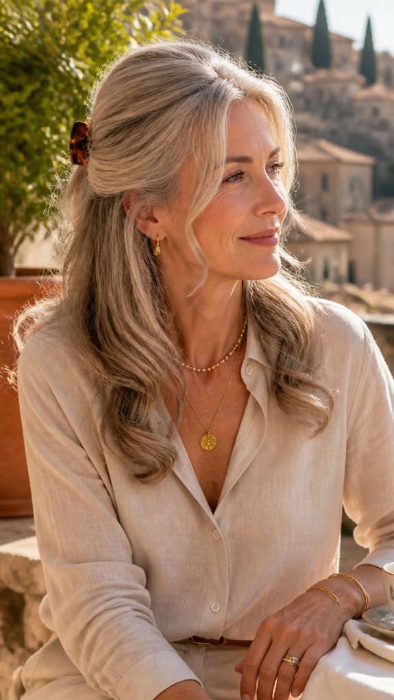 effortless half up twist elegance