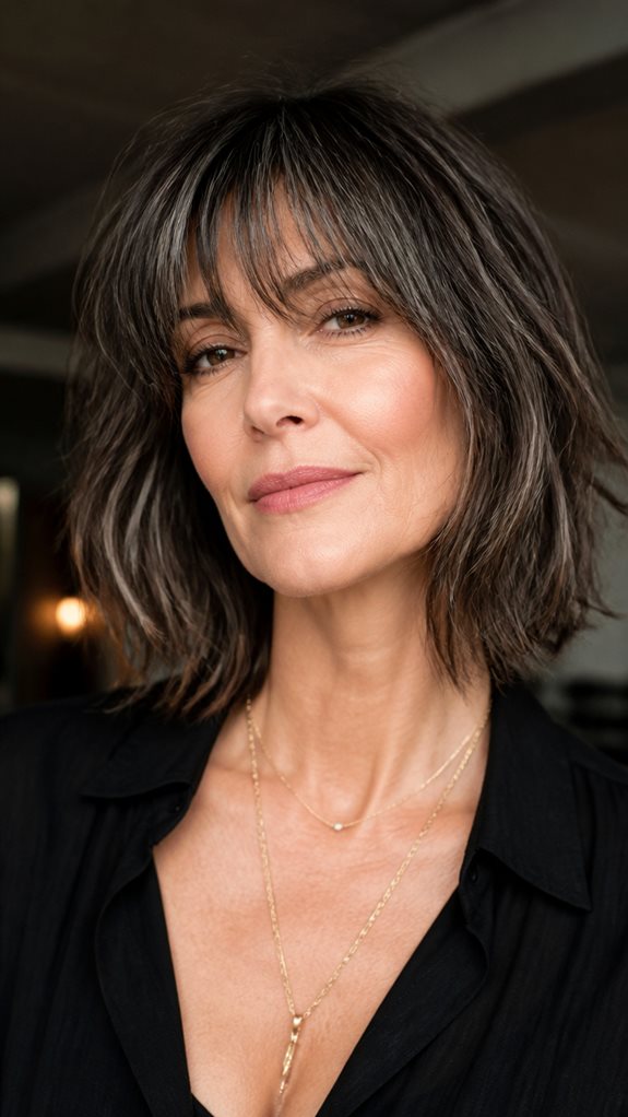 effortless shaggy bob hairstyle