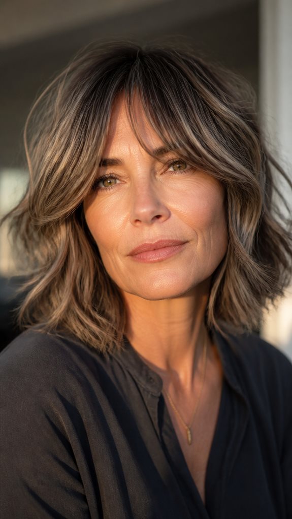 effortless textured shoulder length cut