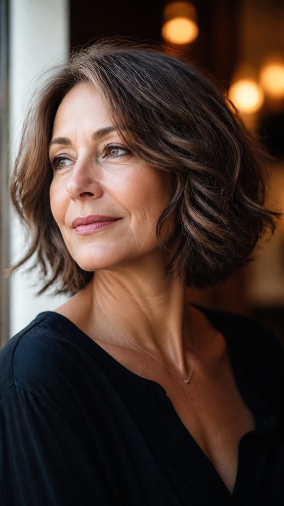 effortless wavy neck length style