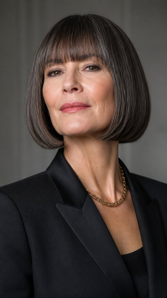 elegant chin length bob hairstyle