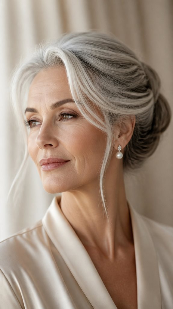 elegant gray hair styling
