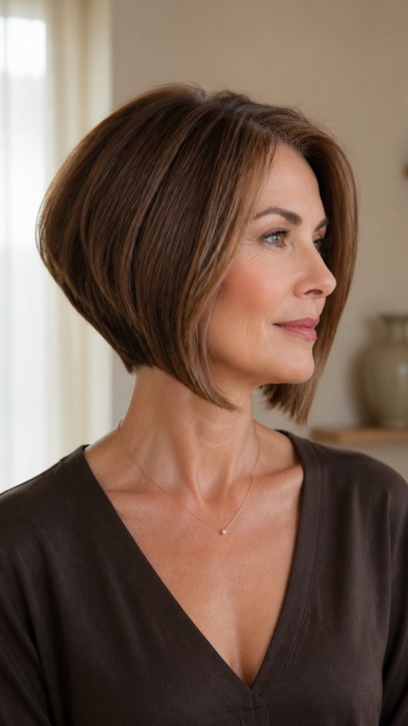 elegant inverted bob styling
