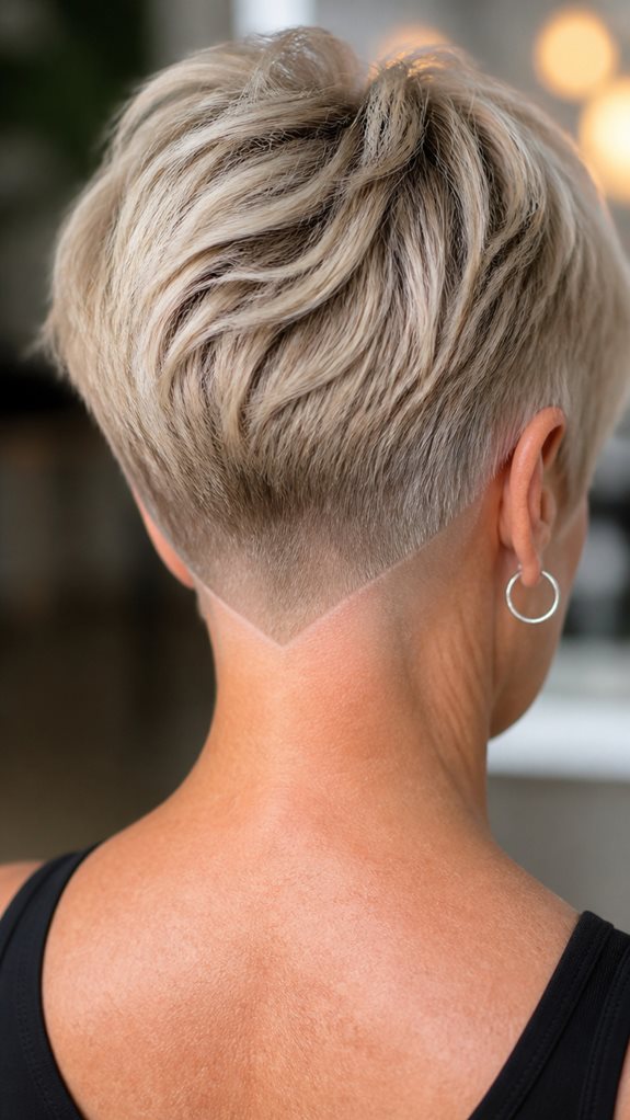 elegant tapered pixie nape