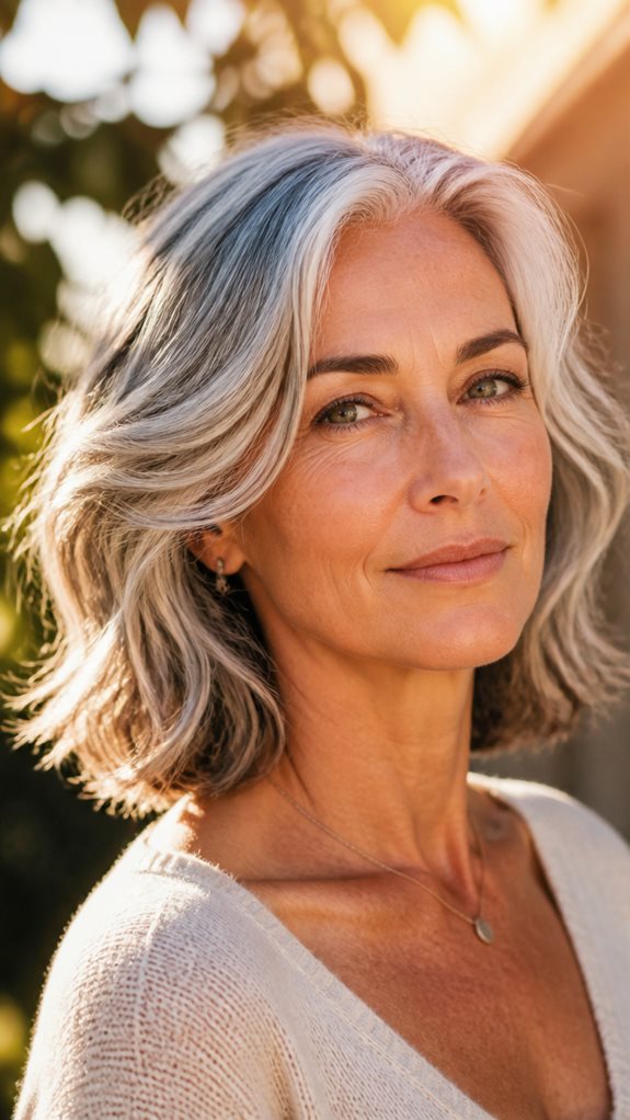 flattering layers for mature curls