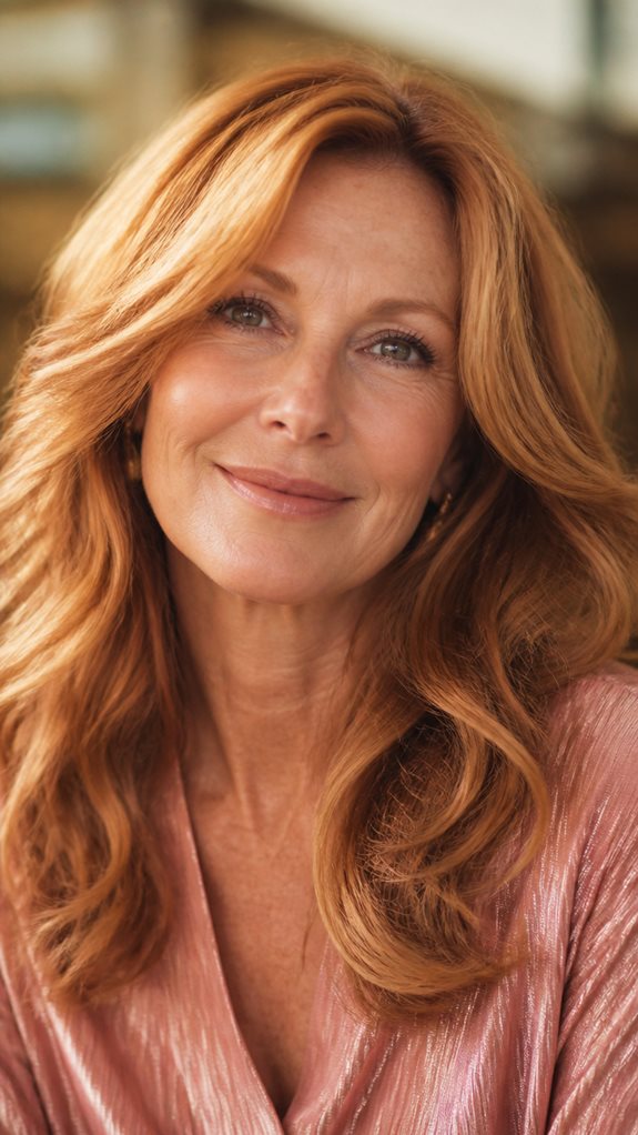 flattering strawberry blonde hue