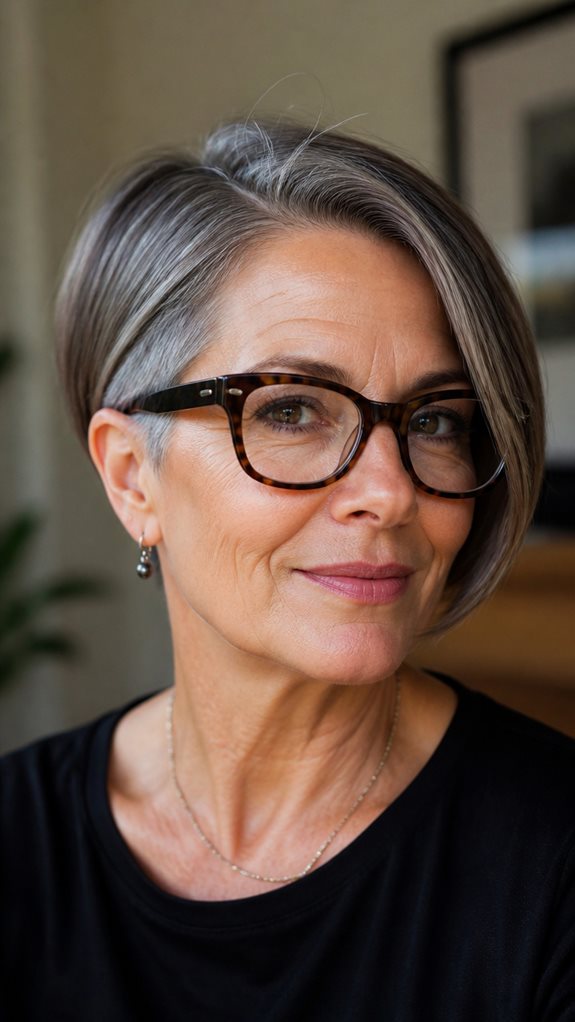 low maintenance undercut bob hairstyle