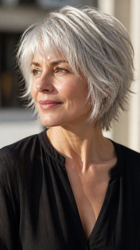 modern shaggy neck length cut