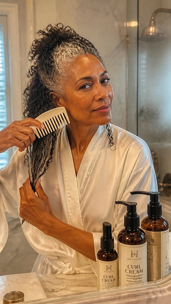 morning curl refresh routine