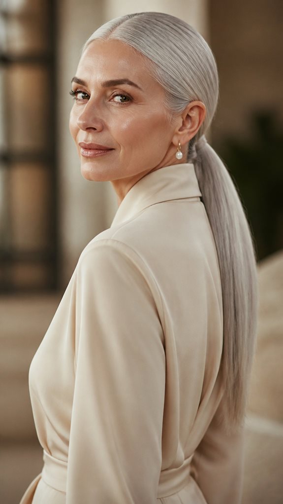 polished low ponytail elegance