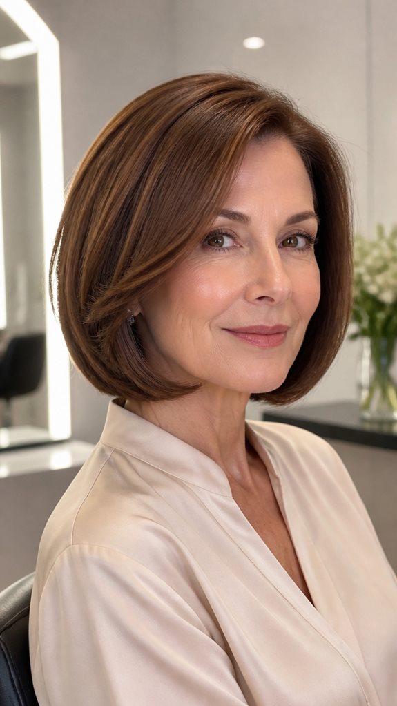 polished salon worthy blowout bob