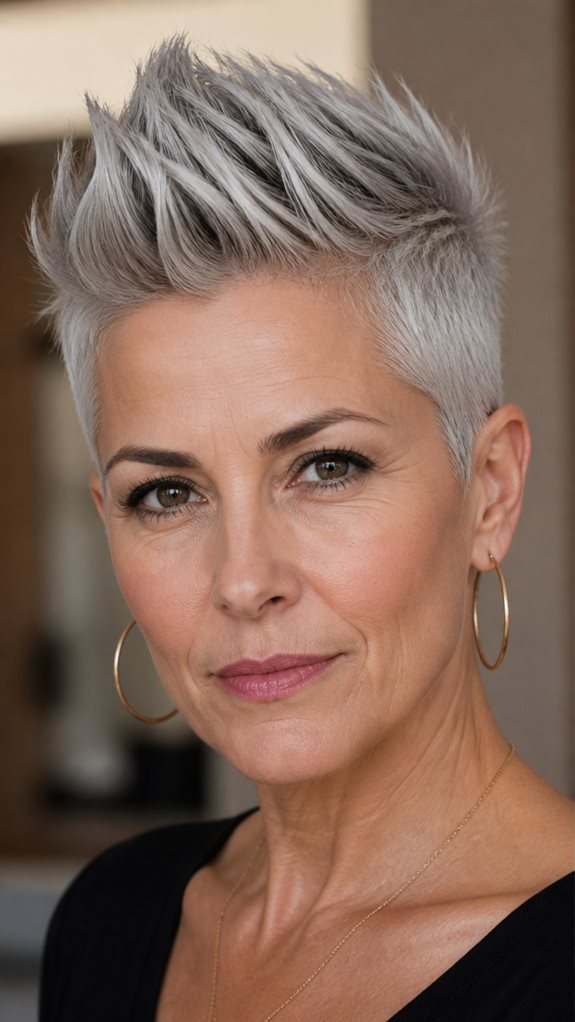 punk inspired pixie cut styling