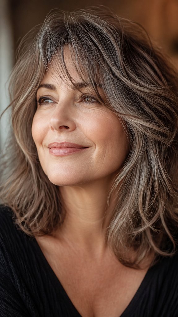 shag cut enhances wavy texture