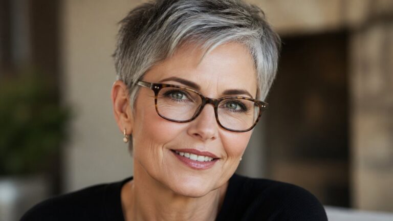 short hairstyles for glasses