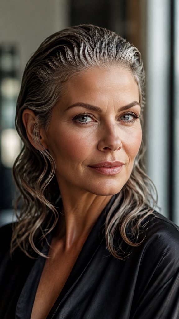 sleek hydrated wet styles