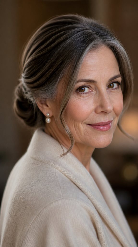 sophisticated chignon with layers