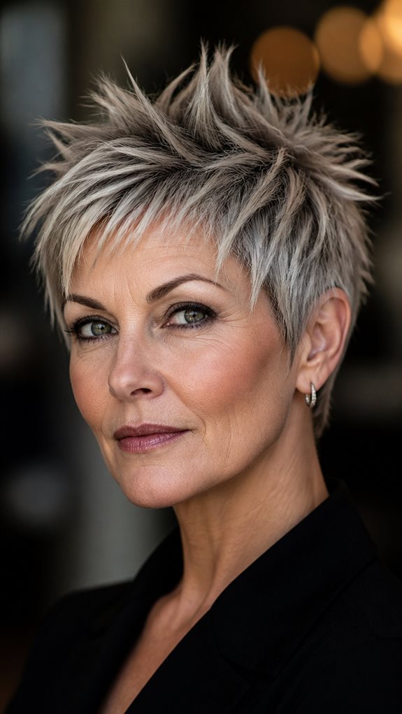 spiky textured pixie cut