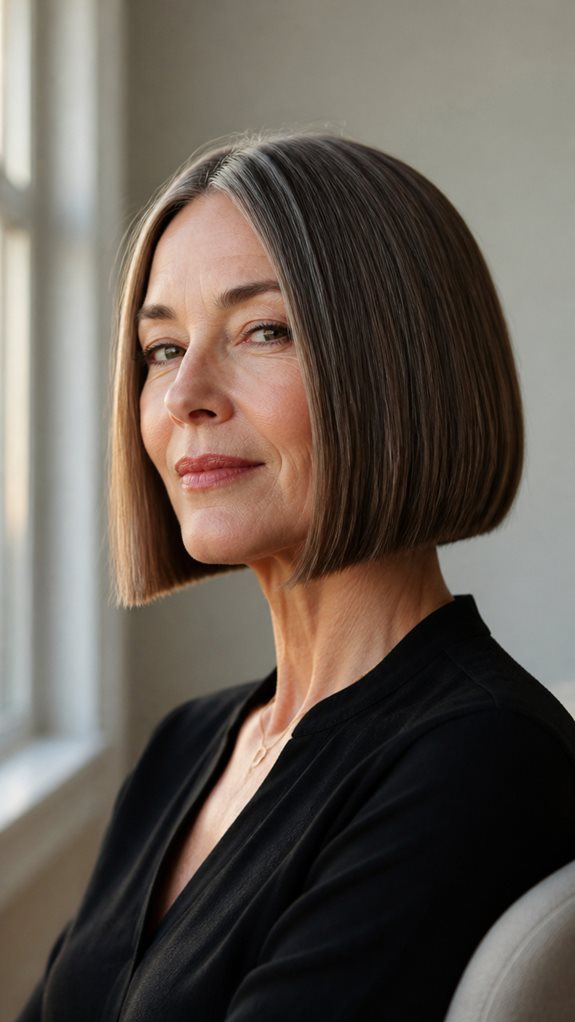 timeless sleek blunt cut