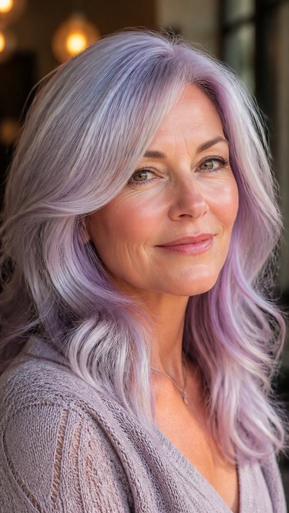 trendy soft lavender gray