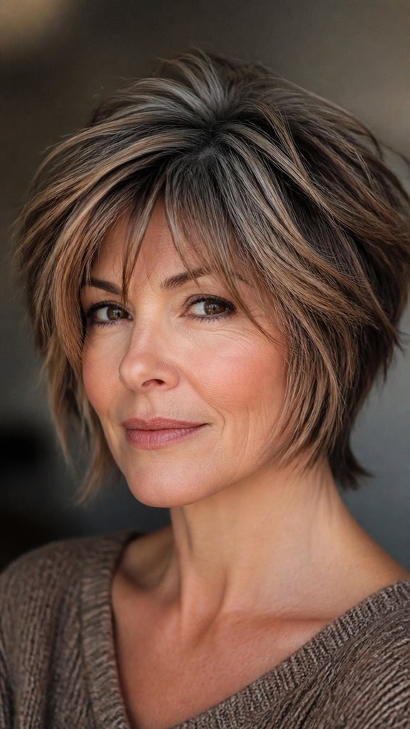 voluminous short shag cut