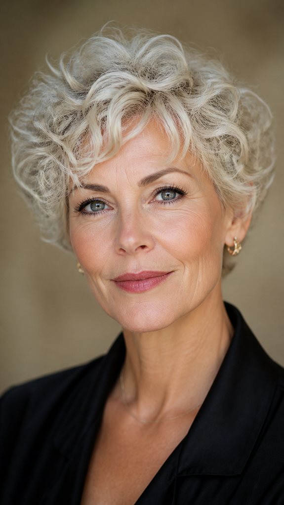 voluminous soft curly pixie