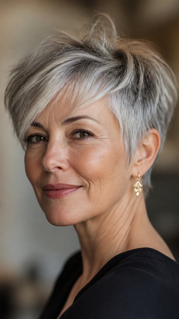 wispy feathered pixie cut