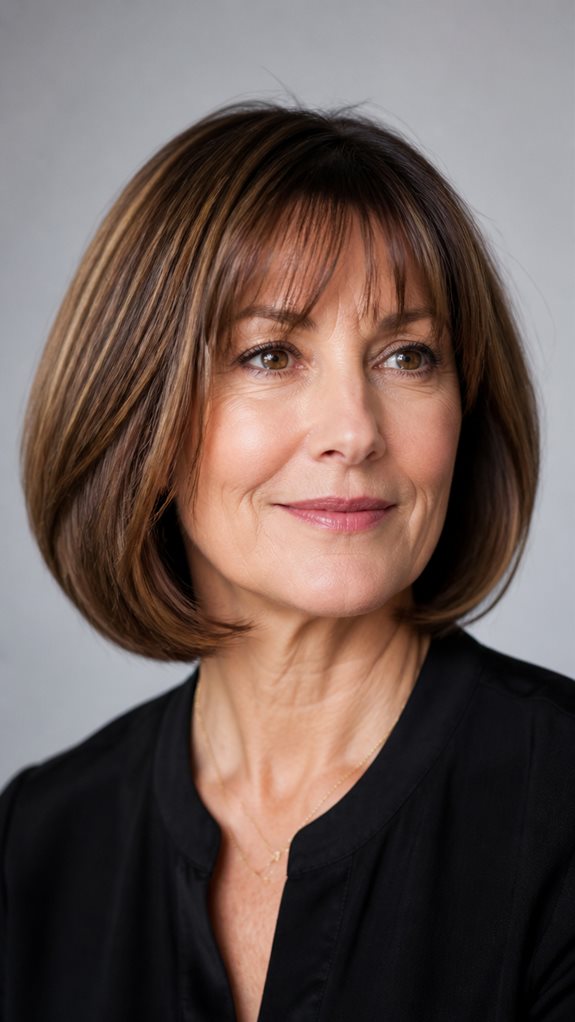 youthful rounded bob hairstyle