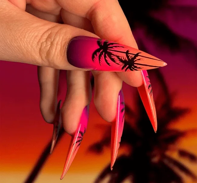summer dip nails